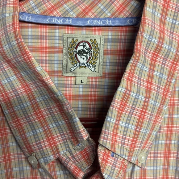 Cinch Men’s Short Sleeve Button Down Shirt Western Cowboy Size Large - Picture 2 of 7
